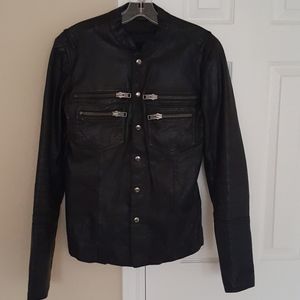 Rare Allsaints Ramones Leather Shirt